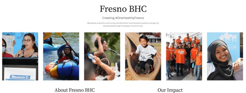 Fresno Building Healthy Communities New Website Preview Image