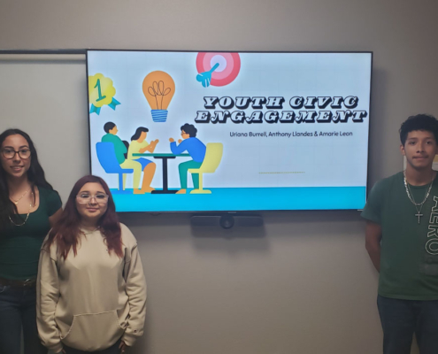 Fresno BHC interns presenting Youth Civic Engagement project encouraging local youth participation in community leadership