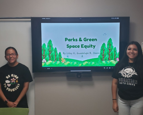 Fresno youth presenting Parks and Green Space Equity project advocating for more Measure P funding