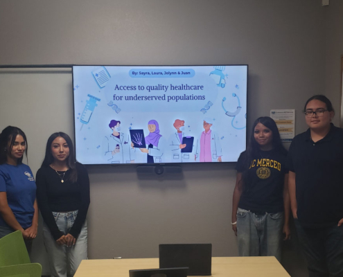 Fresno BHC youth interns presenting their capstone project on access to quality healthcare for underserved populations