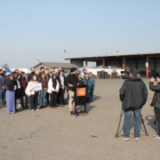 Community leaders and supporters stand together during a press conference calling for due process for commercial drivers affected by California DMV actions.